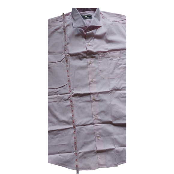 French Crown Collard  Long Sleeve Shirt Men Pink - Picture 4 of 4